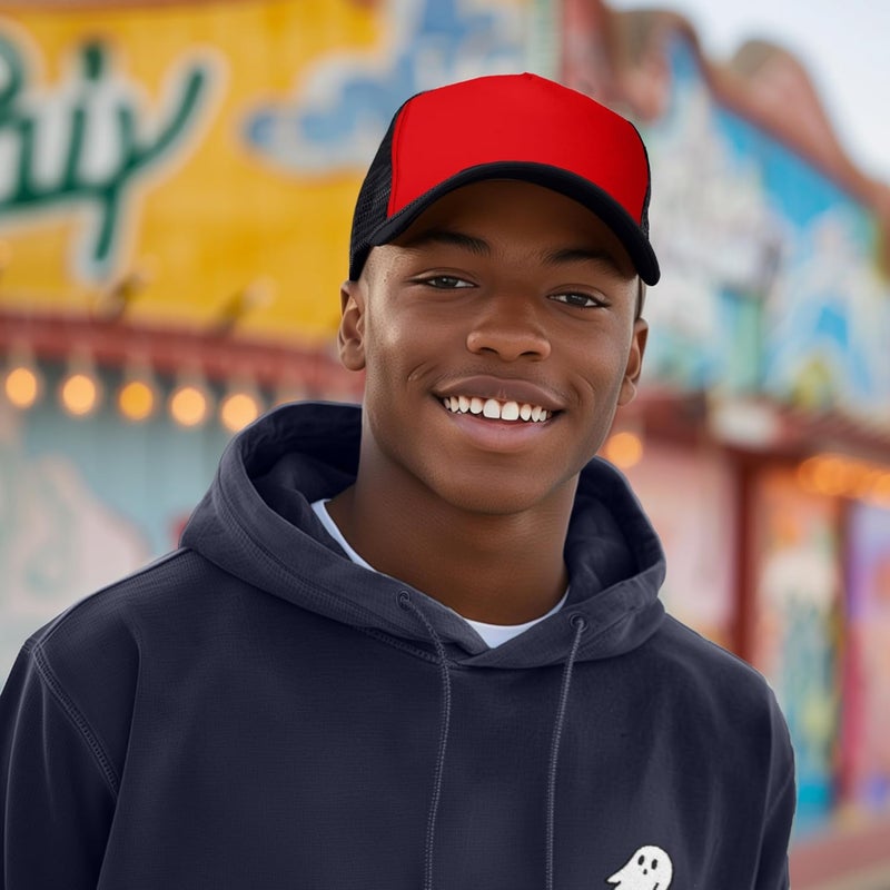 DALIX Two Tone Trucker Hat Summer Mesh Cap with Adjustable Snapback Strap - Image 3